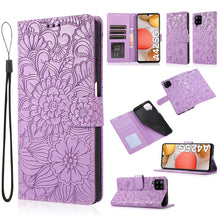 Load image into Gallery viewer, Skin Feel Embossed Sunflower Horizontal Flip Leather Case with Holder &amp; Card Slots &amp; Wallet &amp; Lanyard, For Samsung Galaxy S8+, For Samsung Galaxy A12, For Samsung Galaxy A42 5G, For Samsung Galaxy A32 4G, For Samsung Galaxy A32 5G, For Samsung Galaxy A...