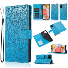 Load image into Gallery viewer, Skin Feel Embossed Sunflower Horizontal Flip Leather Case with Holder &amp; Card Slots &amp; Wallet &amp; Lanyard, For Samsung Galaxy S8+, For Samsung Galaxy A12, For Samsung Galaxy A42 5G, For Samsung Galaxy A32 4G, For Samsung Galaxy A32 5G, For Samsung Galaxy A...