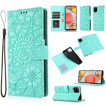 Load image into Gallery viewer, Skin Feel Embossed Sunflower Horizontal Flip Leather Case with Holder &amp; Card Slots &amp; Wallet &amp; Lanyard, For Samsung Galaxy S8+, For Samsung Galaxy A12, For Samsung Galaxy A42 5G, For Samsung Galaxy A32 4G, For Samsung Galaxy A32 5G, For Samsung Galaxy A...