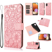 Load image into Gallery viewer, Skin Feel Embossed Sunflower Horizontal Flip Leather Case with Holder &amp; Card Slots &amp; Wallet &amp; Lanyard, For Samsung Galaxy S8+, For Samsung Galaxy A12, For Samsung Galaxy A42 5G, For Samsung Galaxy A32 4G, For Samsung Galaxy A32 5G, For Samsung Galaxy A...