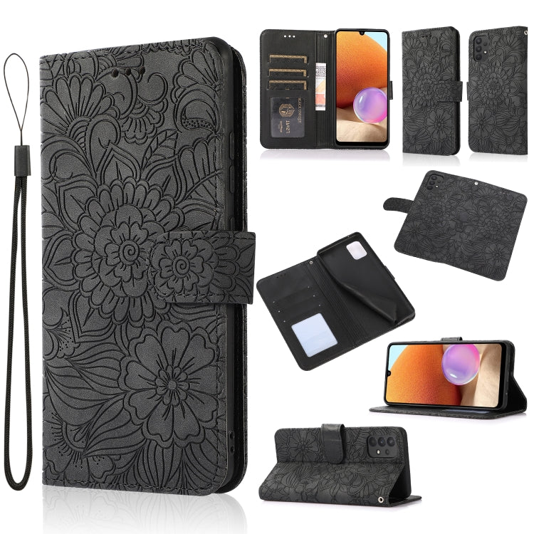 Skin Feel Embossed Sunflower Horizontal Flip Leather Case with Holder & Card Slots & Wallet & Lanyard, For Samsung Galaxy S8+, For Samsung Galaxy A12, For Samsung Galaxy A42 5G, For Samsung Galaxy A32 4G, For Samsung Galaxy A32 5G, For Samsung Galaxy A...