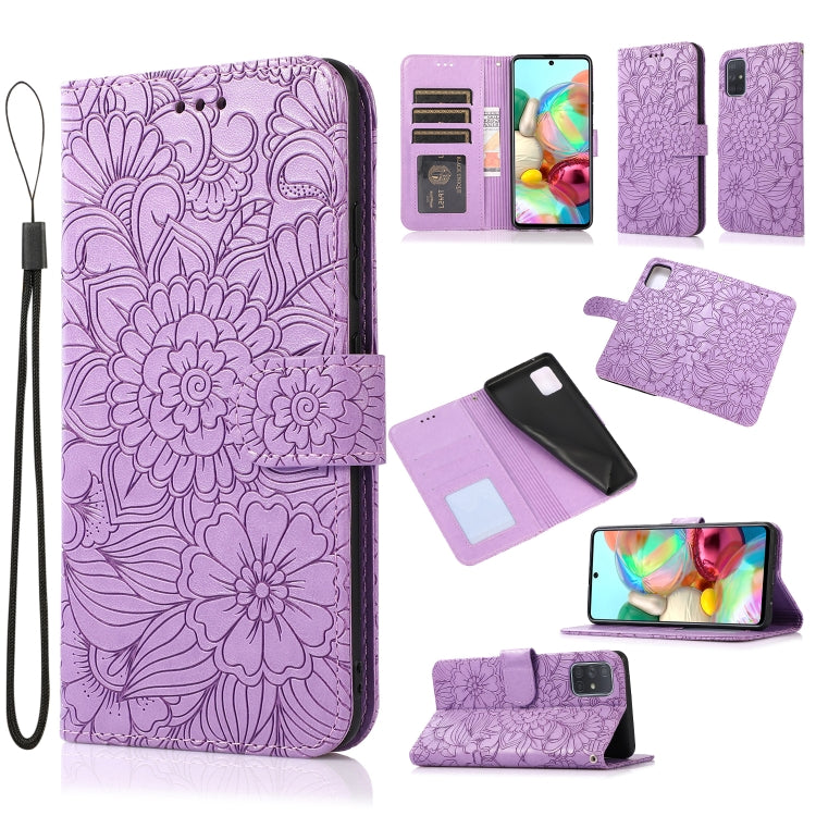 Skin Feel Embossed Sunflower Horizontal Flip Leather Case with Holder & Card Slots & Wallet & Lanyard, For Samsung Galaxy S8+, For Samsung Galaxy A12, For Samsung Galaxy A42 5G, For Samsung Galaxy A32 4G, For Samsung Galaxy A32 5G, For Samsung Galaxy A...