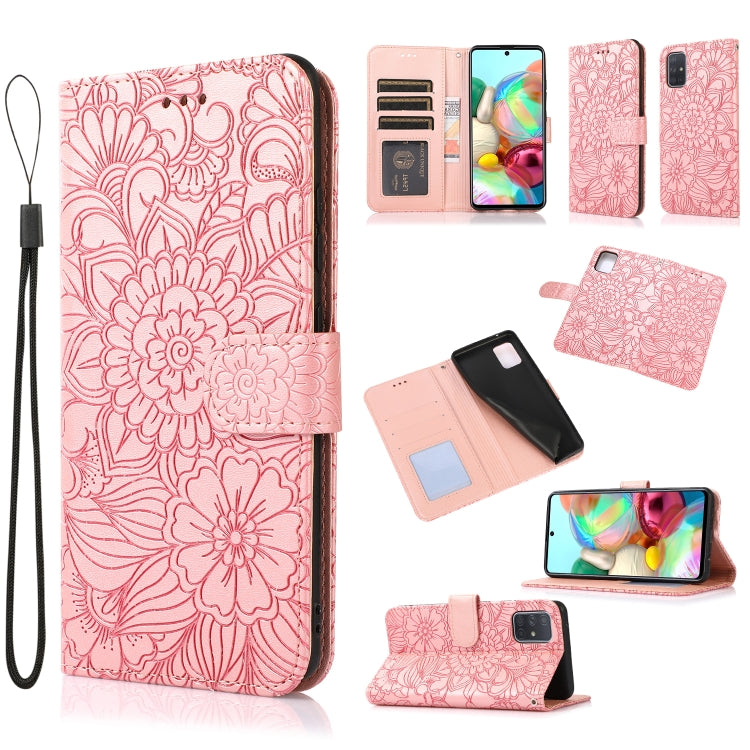 Skin Feel Embossed Sunflower Horizontal Flip Leather Case with Holder & Card Slots & Wallet & Lanyard, For Samsung Galaxy S8+, For Samsung Galaxy A12, For Samsung Galaxy A42 5G, For Samsung Galaxy A32 4G, For Samsung Galaxy A32 5G, For Samsung Galaxy A...