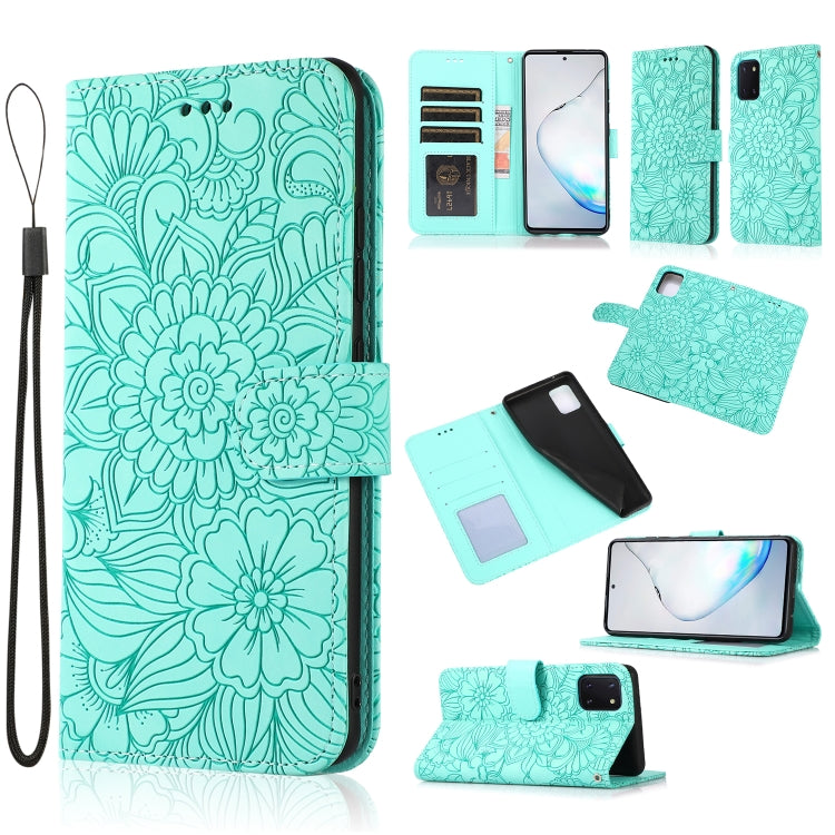 Skin Feel Embossed Sunflower Horizontal Flip Leather Case with Holder & Card Slots & Wallet & Lanyard, For Samsung Galaxy S8+, For Samsung Galaxy A12, For Samsung Galaxy A42 5G, For Samsung Galaxy A32 4G, For Samsung Galaxy A32 5G, For Samsung Galaxy A...