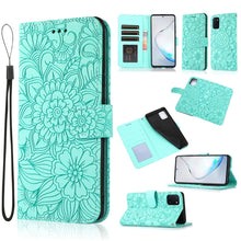 Load image into Gallery viewer, Skin Feel Embossed Sunflower Horizontal Flip Leather Case with Holder &amp; Card Slots &amp; Wallet &amp; Lanyard, For Samsung Galaxy S8+, For Samsung Galaxy A12, For Samsung Galaxy A42 5G, For Samsung Galaxy A32 4G, For Samsung Galaxy A32 5G, For Samsung Galaxy A...