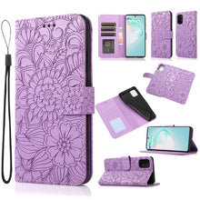 Load image into Gallery viewer, Skin Feel Embossed Sunflower Horizontal Flip Leather Case with Holder &amp; Card Slots &amp; Wallet &amp; Lanyard, For Samsung Galaxy S8+, For Samsung Galaxy A12, For Samsung Galaxy A42 5G, For Samsung Galaxy A32 4G, For Samsung Galaxy A32 5G, For Samsung Galaxy A...