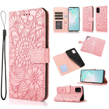 Load image into Gallery viewer, Skin Feel Embossed Sunflower Horizontal Flip Leather Case with Holder &amp; Card Slots &amp; Wallet &amp; Lanyard, For Samsung Galaxy S8+, For Samsung Galaxy A12, For Samsung Galaxy A42 5G, For Samsung Galaxy A32 4G, For Samsung Galaxy A32 5G, For Samsung Galaxy A...