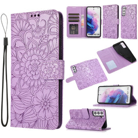 Skin Feel Embossed Sunflower Horizontal Flip Leather Case with Holder & Card Slots & Wallet & Lanyard, For Samsung Galaxy S21 5G, For Samsung Galaxy S21 FE, For Samsung Galaxy A21s, For Samsung Galaxy Note20, For Samsung Galaxy 5G / 4G                 ...