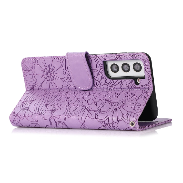 Skin Feel Embossed Sunflower Horizontal Flip Leather Case with Holder & Card Slots & Wallet & Lanyard, For Samsung Galaxy S21 5G, For Samsung Galaxy S21 FE, For Samsung Galaxy A21s, For Samsung Galaxy Note20, For Samsung Galaxy 5G / 4G                 ...