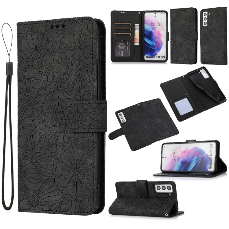 Skin Feel Embossed Sunflower Horizontal Flip Leather Case with Holder & Card Slots & Wallet & Lanyard, For Samsung Galaxy S21 5G, For Samsung Galaxy S21 FE, For Samsung Galaxy A21s, For Samsung Galaxy Note20, For Samsung Galaxy 5G / 4G                 ...