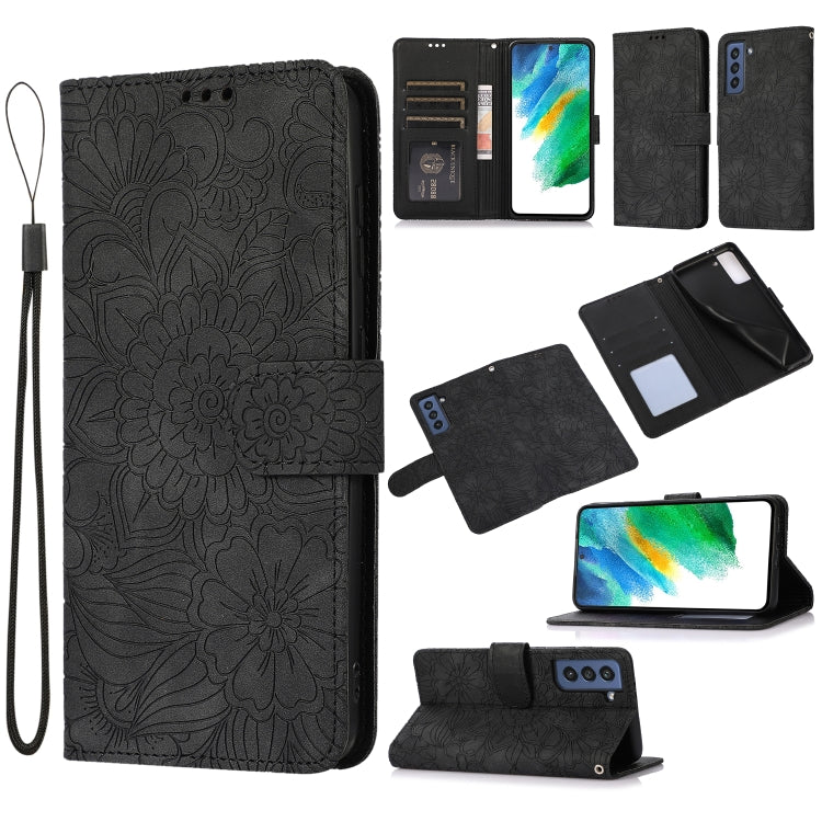 Skin Feel Embossed Sunflower Horizontal Flip Leather Case with Holder & Card Slots & Wallet & Lanyard, For Samsung Galaxy S21 5G, For Samsung Galaxy S21 FE, For Samsung Galaxy A21s, For Samsung Galaxy Note20, For Samsung Galaxy 5G / 4G                 ...