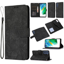 Load image into Gallery viewer, Skin Feel Embossed Sunflower Horizontal Flip Leather Case with Holder &amp; Card Slots &amp; Wallet &amp; Lanyard, For Samsung Galaxy S21 5G, For Samsung Galaxy S21 FE, For Samsung Galaxy A21s, For Samsung Galaxy Note20, For Samsung Galaxy 5G / 4G                 ...