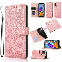 Load image into Gallery viewer, Skin Feel Embossed Sunflower Horizontal Flip Leather Case with Holder &amp; Card Slots &amp; Wallet &amp; Lanyard, For Samsung Galaxy S21 5G, For Samsung Galaxy S21 FE, For Samsung Galaxy A21s, For Samsung Galaxy Note20, For Samsung Galaxy 5G / 4G                 ...