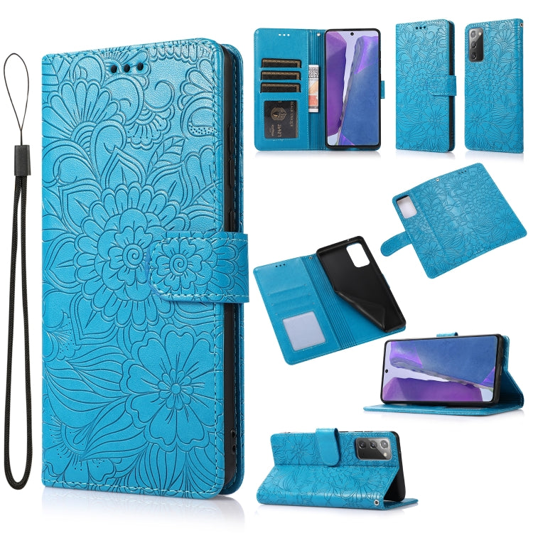 Skin Feel Embossed Sunflower Horizontal Flip Leather Case with Holder & Card Slots & Wallet & Lanyard, For Samsung Galaxy S21 5G, For Samsung Galaxy S21 FE, For Samsung Galaxy A21s, For Samsung Galaxy Note20, For Samsung Galaxy 5G / 4G                 ...