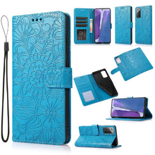 Load image into Gallery viewer, Skin Feel Embossed Sunflower Horizontal Flip Leather Case with Holder &amp; Card Slots &amp; Wallet &amp; Lanyard, For Samsung Galaxy S21 5G, For Samsung Galaxy S21 FE, For Samsung Galaxy A21s, For Samsung Galaxy Note20, For Samsung Galaxy 5G / 4G                 ...