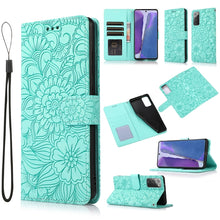 Load image into Gallery viewer, Skin Feel Embossed Sunflower Horizontal Flip Leather Case with Holder &amp; Card Slots &amp; Wallet &amp; Lanyard, For Samsung Galaxy S21 5G, For Samsung Galaxy S21 FE, For Samsung Galaxy A21s, For Samsung Galaxy Note20, For Samsung Galaxy 5G / 4G                 ...