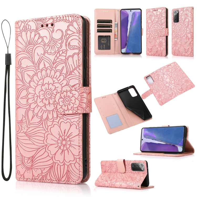 Skin Feel Embossed Sunflower Horizontal Flip Leather Case with Holder & Card Slots & Wallet & Lanyard, For Samsung Galaxy S21 5G, For Samsung Galaxy S21 FE, For Samsung Galaxy A21s, For Samsung Galaxy Note20, For Samsung Galaxy 5G / 4G                 ...