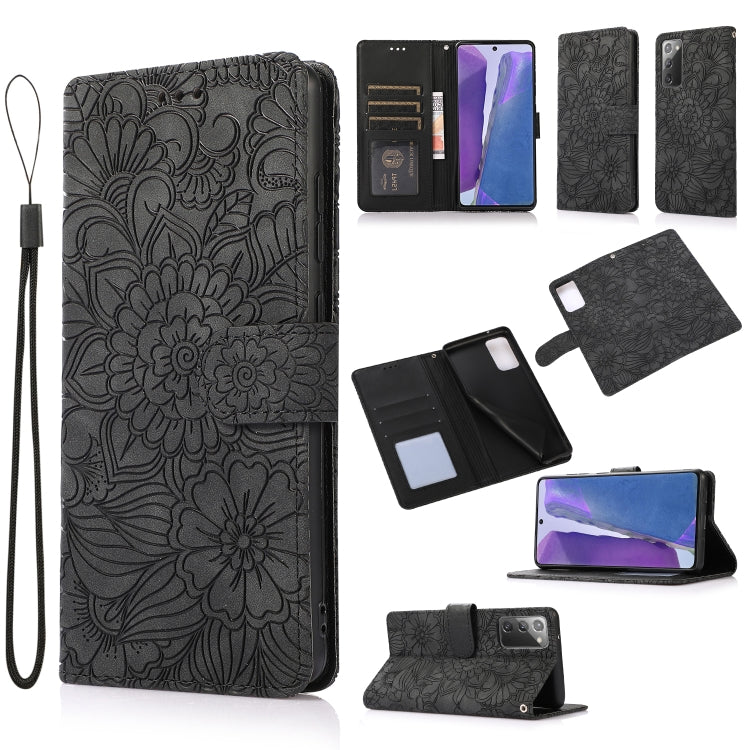 Skin Feel Embossed Sunflower Horizontal Flip Leather Case with Holder & Card Slots & Wallet & Lanyard, For Samsung Galaxy S21 5G, For Samsung Galaxy S21 FE, For Samsung Galaxy A21s, For Samsung Galaxy Note20, For Samsung Galaxy 5G / 4G                 ...