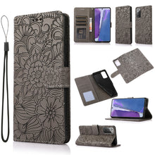 Load image into Gallery viewer, Skin Feel Embossed Sunflower Horizontal Flip Leather Case with Holder &amp; Card Slots &amp; Wallet &amp; Lanyard, For Samsung Galaxy S21 5G, For Samsung Galaxy S21 FE, For Samsung Galaxy A21s, For Samsung Galaxy Note20, For Samsung Galaxy 5G / 4G                 ...