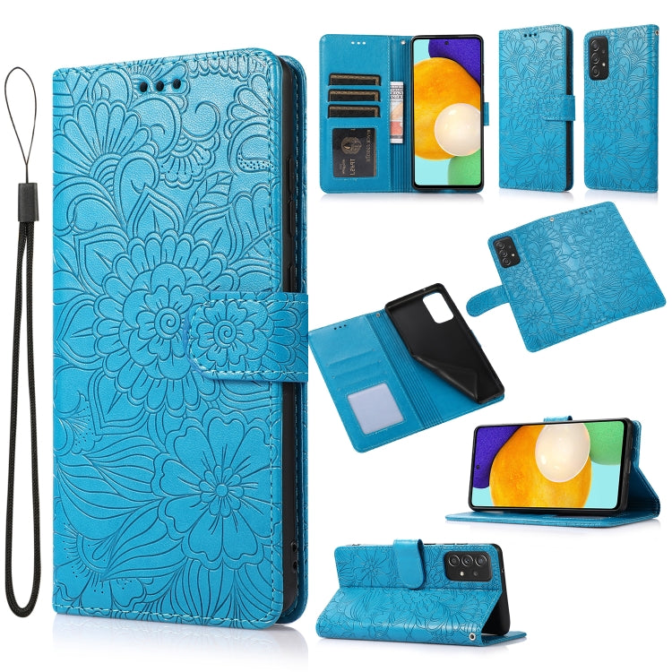 Skin Feel Embossed Sunflower Horizontal Flip Leather Case with Holder & Card Slots & Wallet & Lanyard, For Samsung Galaxy S21 5G, For Samsung Galaxy S21 FE, For Samsung Galaxy A21s, For Samsung Galaxy Note20, For Samsung Galaxy 5G / 4G                 ...