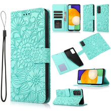 Load image into Gallery viewer, Skin Feel Embossed Sunflower Horizontal Flip Leather Case with Holder &amp; Card Slots &amp; Wallet &amp; Lanyard, For Samsung Galaxy S21 5G, For Samsung Galaxy S21 FE, For Samsung Galaxy A21s, For Samsung Galaxy Note20, For Samsung Galaxy 5G / 4G                 ...