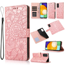 Load image into Gallery viewer, Skin Feel Embossed Sunflower Horizontal Flip Leather Case with Holder &amp; Card Slots &amp; Wallet &amp; Lanyard, For Samsung Galaxy S21 5G, For Samsung Galaxy S21 FE, For Samsung Galaxy A21s, For Samsung Galaxy Note20, For Samsung Galaxy 5G / 4G                 ...