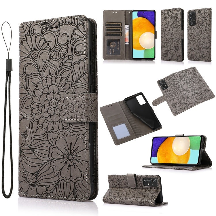 Skin Feel Embossed Sunflower Horizontal Flip Leather Case with Holder & Card Slots & Wallet & Lanyard, For Samsung Galaxy S21 5G, For Samsung Galaxy S21 FE, For Samsung Galaxy A21s, For Samsung Galaxy Note20, For Samsung Galaxy 5G / 4G                 ...