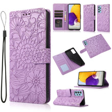 Load image into Gallery viewer, Skin Feel Embossed Sunflower Horizontal Flip Leather Case with Holder &amp; Card Slots &amp; Wallet &amp; Lanyard, For Samsung Galaxy S21 5G, For Samsung Galaxy S21 FE, For Samsung Galaxy A21s, For Samsung Galaxy Note20, For Samsung Galaxy 5G / 4G                 ...
