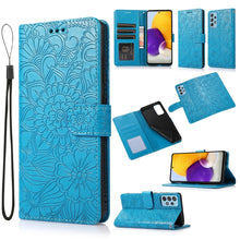 Load image into Gallery viewer, Skin Feel Embossed Sunflower Horizontal Flip Leather Case with Holder &amp; Card Slots &amp; Wallet &amp; Lanyard, For Samsung Galaxy S21 5G, For Samsung Galaxy S21 FE, For Samsung Galaxy A21s, For Samsung Galaxy Note20, For Samsung Galaxy 5G / 4G                 ...
