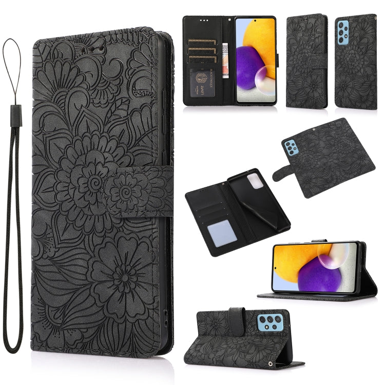 Skin Feel Embossed Sunflower Horizontal Flip Leather Case with Holder & Card Slots & Wallet & Lanyard, For Samsung Galaxy S21 5G, For Samsung Galaxy S21 FE, For Samsung Galaxy A21s, For Samsung Galaxy Note20, For Samsung Galaxy 5G / 4G                 ...