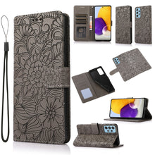 Load image into Gallery viewer, Skin Feel Embossed Sunflower Horizontal Flip Leather Case with Holder &amp; Card Slots &amp; Wallet &amp; Lanyard, For Samsung Galaxy S21 5G, For Samsung Galaxy S21 FE, For Samsung Galaxy A21s, For Samsung Galaxy Note20, For Samsung Galaxy 5G / 4G                 ...