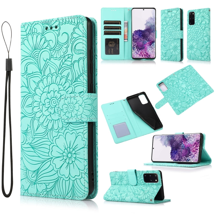 Skin Feel Embossed Sunflower Horizontal Flip Leather Case with Holder & Card Slots & Wallet & Lanyard, For Samsung Galaxy S21 5G, For Samsung Galaxy S21 FE, For Samsung Galaxy A21s, For Samsung Galaxy Note20, For Samsung Galaxy 5G / 4G                 ...