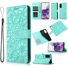 Load image into Gallery viewer, Skin Feel Embossed Sunflower Horizontal Flip Leather Case with Holder &amp; Card Slots &amp; Wallet &amp; Lanyard, For Samsung Galaxy S21 5G, For Samsung Galaxy S21 FE, For Samsung Galaxy A21s, For Samsung Galaxy Note20, For Samsung Galaxy 5G / 4G                 ...
