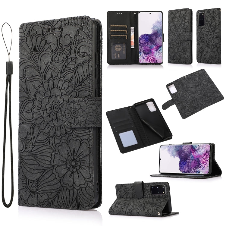 Skin Feel Embossed Sunflower Horizontal Flip Leather Case with Holder & Card Slots & Wallet & Lanyard, For Samsung Galaxy S21 5G, For Samsung Galaxy S21 FE, For Samsung Galaxy A21s, For Samsung Galaxy Note20, For Samsung Galaxy 5G / 4G                 ...