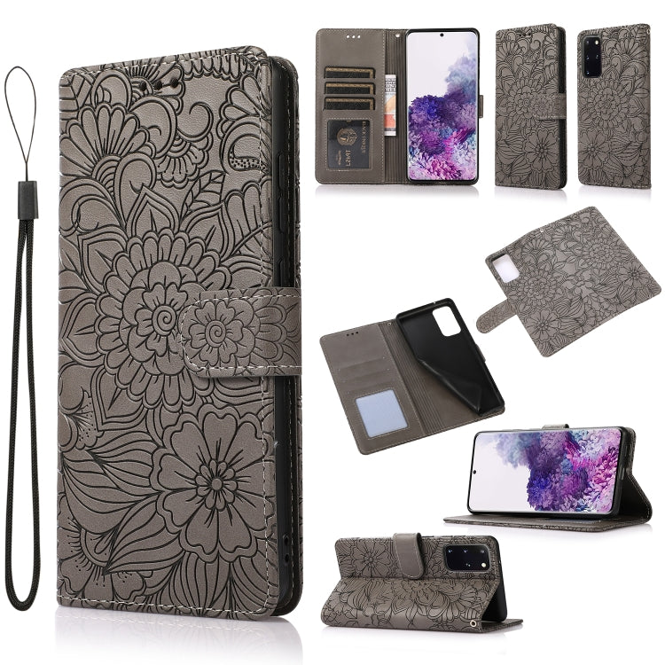 Skin Feel Embossed Sunflower Horizontal Flip Leather Case with Holder & Card Slots & Wallet & Lanyard, For Samsung Galaxy S21 5G, For Samsung Galaxy S21 FE, For Samsung Galaxy A21s, For Samsung Galaxy Note20, For Samsung Galaxy 5G / 4G                 ...