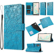 Load image into Gallery viewer, Skin Feel Embossed Sunflower Horizontal Flip Leather Case with Holder &amp; Card Slots &amp; Wallet &amp; Lanyard, For Samsung Galaxy S21 5G, For Samsung Galaxy S21 FE, For Samsung Galaxy A21s, For Samsung Galaxy Note20, For Samsung Galaxy 5G / 4G                 ...