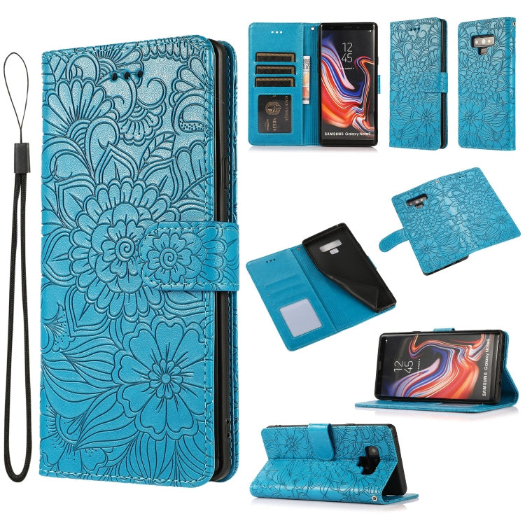 Skin Feel Embossed Sunflower Horizontal Flip Leather Case with Holder & Card Slots & Wallet & Lanyard, For Samsung Galaxy Note9, For Samsung Galaxy Note20 Ultra, For Samsung Galaxy S20 Ultra, For Samsung Galaxy S21 Ultra 5G, For Samsung Galaxy A30s    ...