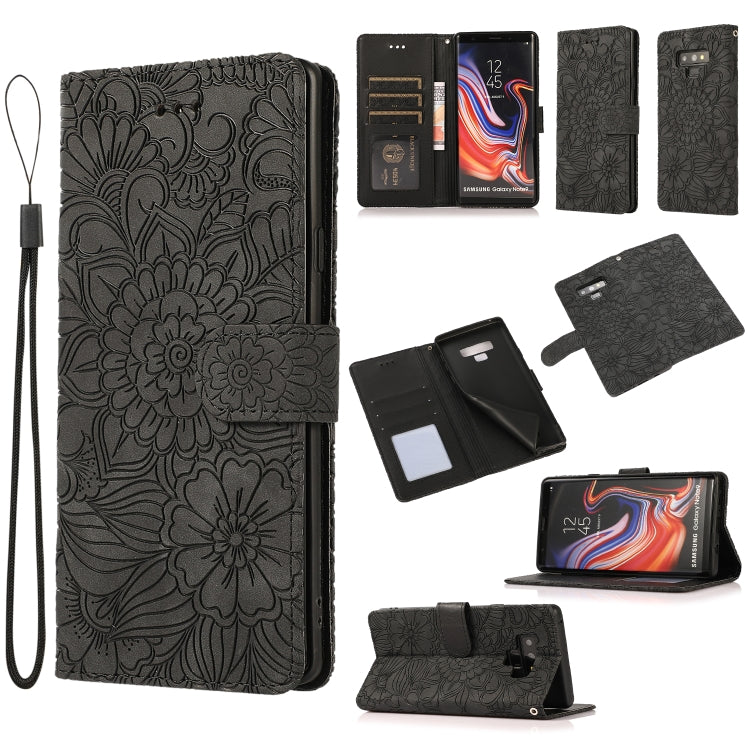 Skin Feel Embossed Sunflower Horizontal Flip Leather Case with Holder & Card Slots & Wallet & Lanyard, For Samsung Galaxy Note9, For Samsung Galaxy Note20 Ultra, For Samsung Galaxy S20 Ultra, For Samsung Galaxy S21 Ultra 5G, For Samsung Galaxy A30s    ...