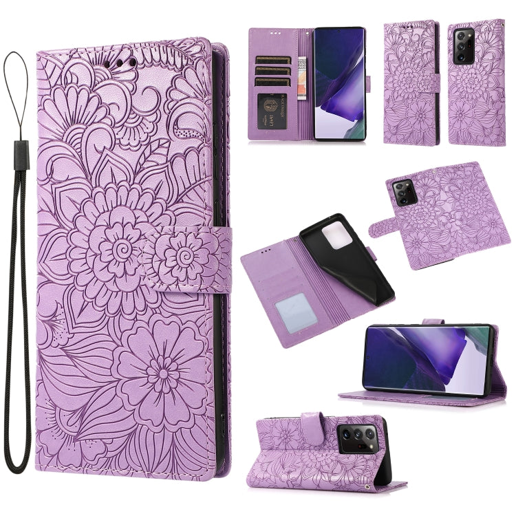 Skin Feel Embossed Sunflower Horizontal Flip Leather Case with Holder & Card Slots & Wallet & Lanyard, For Samsung Galaxy Note9, For Samsung Galaxy Note20 Ultra, For Samsung Galaxy S20 Ultra, For Samsung Galaxy S21 Ultra 5G, For Samsung Galaxy A30s    ...