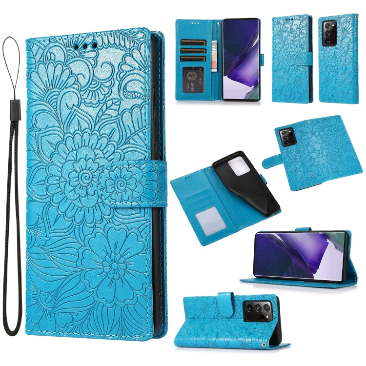 Skin Feel Embossed Sunflower Horizontal Flip Leather Case with Holder & Card Slots & Wallet & Lanyard, For Samsung Galaxy Note9, For Samsung Galaxy Note20 Ultra, For Samsung Galaxy S20 Ultra, For Samsung Galaxy S21 Ultra 5G, For Samsung Galaxy A30s    ...