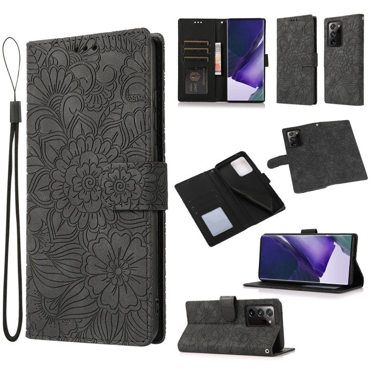 Skin Feel Embossed Sunflower Horizontal Flip Leather Case with Holder & Card Slots & Wallet & Lanyard, For Samsung Galaxy Note9, For Samsung Galaxy Note20 Ultra, For Samsung Galaxy S20 Ultra, For Samsung Galaxy S21 Ultra 5G, For Samsung Galaxy A30s    ...