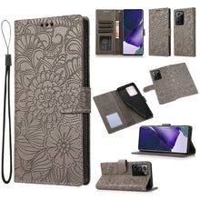 Load image into Gallery viewer, Skin Feel Embossed Sunflower Horizontal Flip Leather Case with Holder &amp; Card Slots &amp; Wallet &amp; Lanyard, For Samsung Galaxy Note9, For Samsung Galaxy Note20 Ultra, For Samsung Galaxy S20 Ultra, For Samsung Galaxy S21 Ultra 5G, For Samsung Galaxy A30s    ...