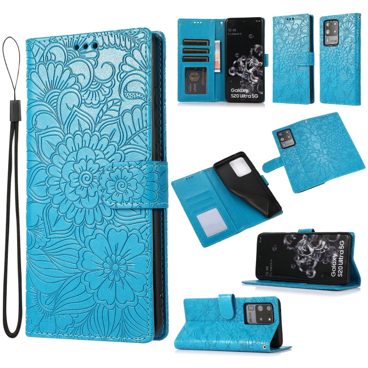 Skin Feel Embossed Sunflower Horizontal Flip Leather Case with Holder & Card Slots & Wallet & Lanyard, For Samsung Galaxy Note9, For Samsung Galaxy Note20 Ultra, For Samsung Galaxy S20 Ultra, For Samsung Galaxy S21 Ultra 5G, For Samsung Galaxy A30s    ...