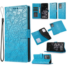 Load image into Gallery viewer, Skin Feel Embossed Sunflower Horizontal Flip Leather Case with Holder &amp; Card Slots &amp; Wallet &amp; Lanyard, For Samsung Galaxy Note9, For Samsung Galaxy Note20 Ultra, For Samsung Galaxy S20 Ultra, For Samsung Galaxy S21 Ultra 5G, For Samsung Galaxy A30s    ...