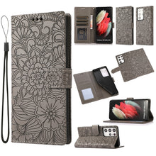 Load image into Gallery viewer, Skin Feel Embossed Sunflower Horizontal Flip Leather Case with Holder &amp; Card Slots &amp; Wallet &amp; Lanyard, For Samsung Galaxy Note9, For Samsung Galaxy Note20 Ultra, For Samsung Galaxy S20 Ultra, For Samsung Galaxy S21 Ultra 5G, For Samsung Galaxy A30s    ...