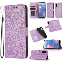 Load image into Gallery viewer, Skin Feel Embossed Sunflower Horizontal Flip Leather Case with Holder &amp; Card Slots &amp; Wallet &amp; Lanyard, For Samsung Galaxy Note9, For Samsung Galaxy Note20 Ultra, For Samsung Galaxy S20 Ultra, For Samsung Galaxy S21 Ultra 5G, For Samsung Galaxy A30s    ...