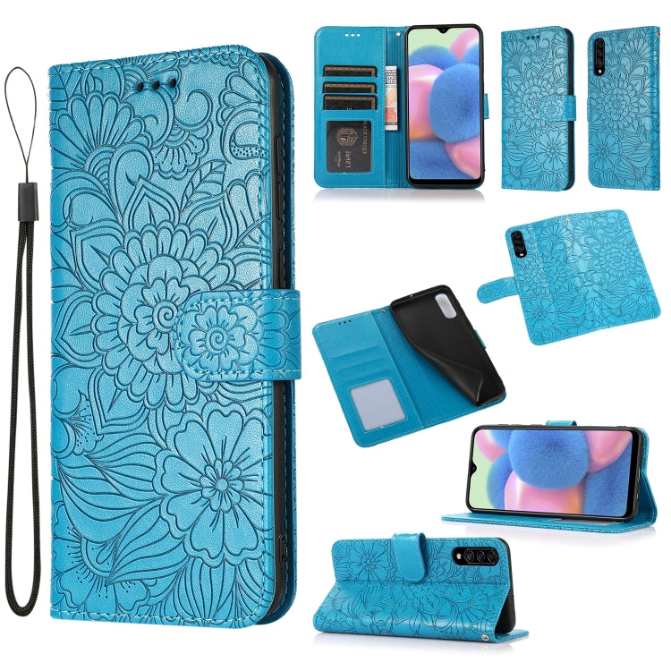 Skin Feel Embossed Sunflower Horizontal Flip Leather Case with Holder & Card Slots & Wallet & Lanyard, For Samsung Galaxy Note9, For Samsung Galaxy Note20 Ultra, For Samsung Galaxy S20 Ultra, For Samsung Galaxy S21 Ultra 5G, For Samsung Galaxy A30s    ...