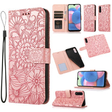 Load image into Gallery viewer, Skin Feel Embossed Sunflower Horizontal Flip Leather Case with Holder &amp; Card Slots &amp; Wallet &amp; Lanyard, For Samsung Galaxy Note9, For Samsung Galaxy Note20 Ultra, For Samsung Galaxy S20 Ultra, For Samsung Galaxy S21 Ultra 5G, For Samsung Galaxy A30s    ...