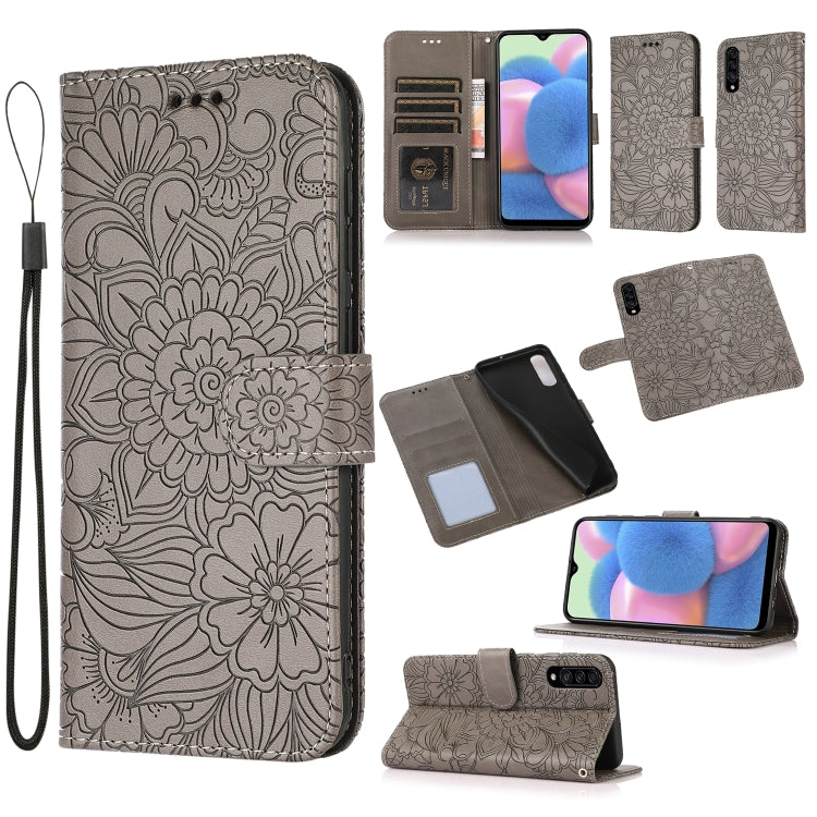 Skin Feel Embossed Sunflower Horizontal Flip Leather Case with Holder & Card Slots & Wallet & Lanyard, For Samsung Galaxy Note9, For Samsung Galaxy Note20 Ultra, For Samsung Galaxy S20 Ultra, For Samsung Galaxy S21 Ultra 5G, For Samsung Galaxy A30s    ...