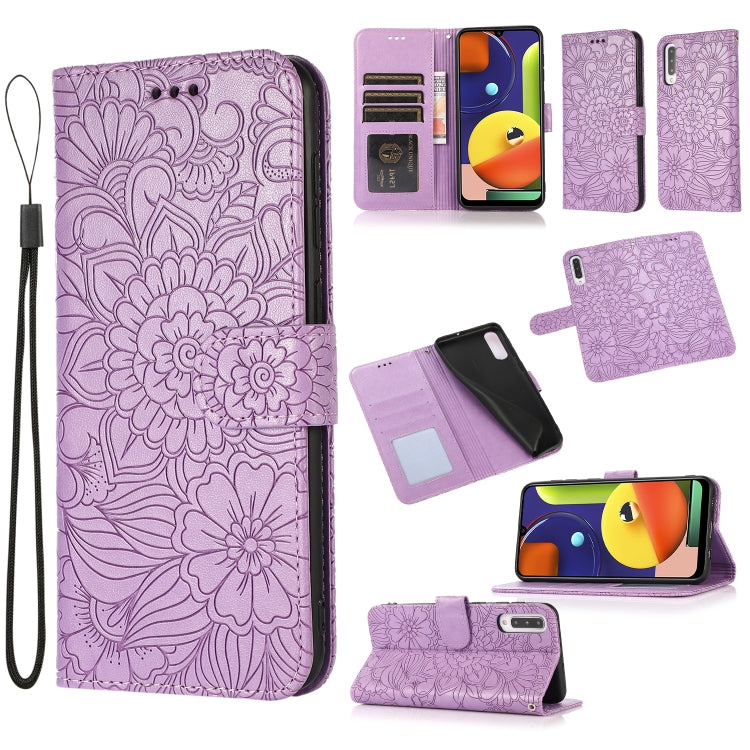 Skin Feel Embossed Sunflower Horizontal Flip Leather Case with Holder & Card Slots & Wallet & Lanyard, For Samsung Galaxy Note9, For Samsung Galaxy Note20 Ultra, For Samsung Galaxy S20 Ultra, For Samsung Galaxy S21 Ultra 5G, For Samsung Galaxy A30s    ...